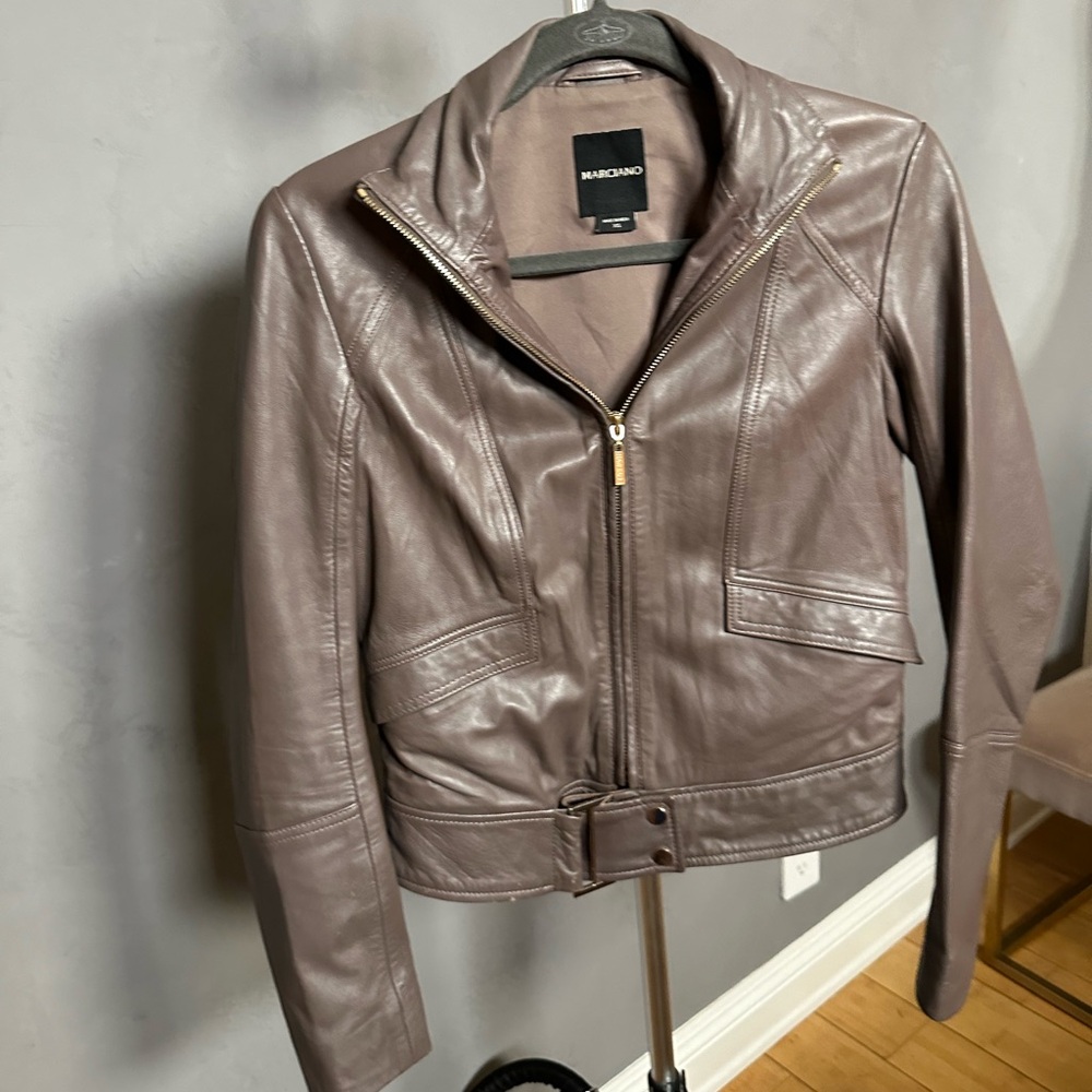 Marciano | Taupe Leather Jacket
